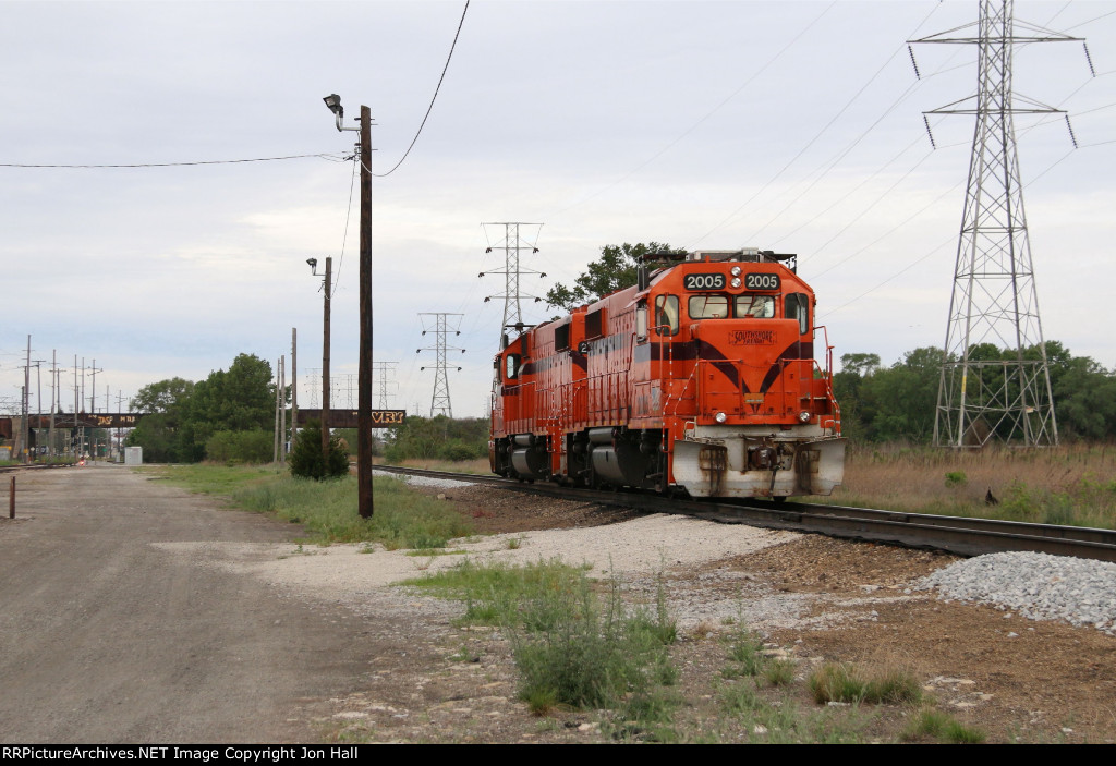 CSS 4005 & 2003 sit on the engine pad near the east end of the City Track